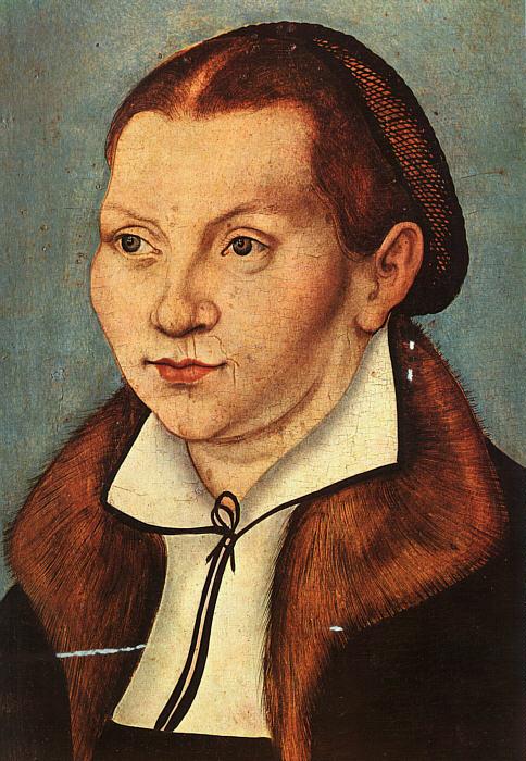 Lucas  Cranach Portrait of Katharina von Boyra Sweden oil painting art